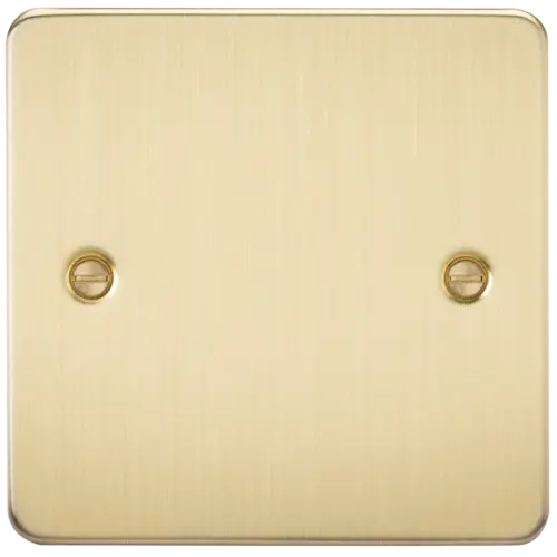 ML Flat Plate 1 Gang Blanking Plate - Brushed Brass ML Knightsbridge