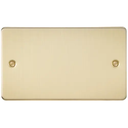ML Flat Plate 2 Gang Blanking Plate - Brushed Brass ML Knightsbridge