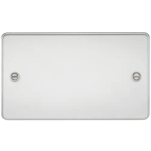 ML Flat Plate 2 Gang Blanking Plate - Polished Chrome ML Knightsbridge