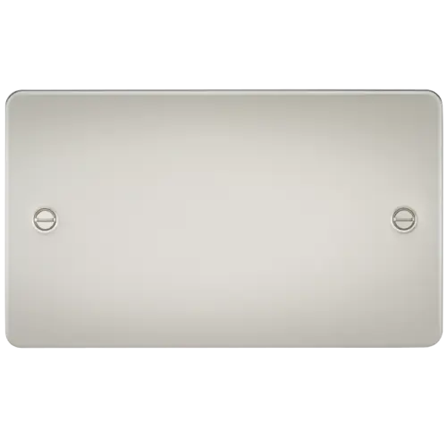 ML Flat Plate 2 Gang Blanking Plate - Pearl ML Knightsbridge
