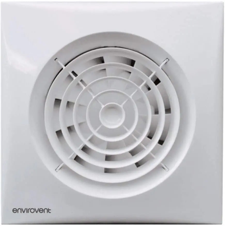 EnviroVent 4" SIL100T Extractor Fan With Timer Silent Whisper Quiet in White EnviroVent