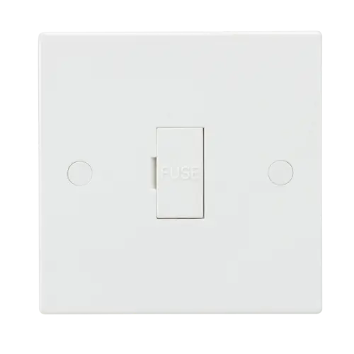 ML Square Edge 13A Unswitched Fused Spur Unit in White ML Knightsbridge