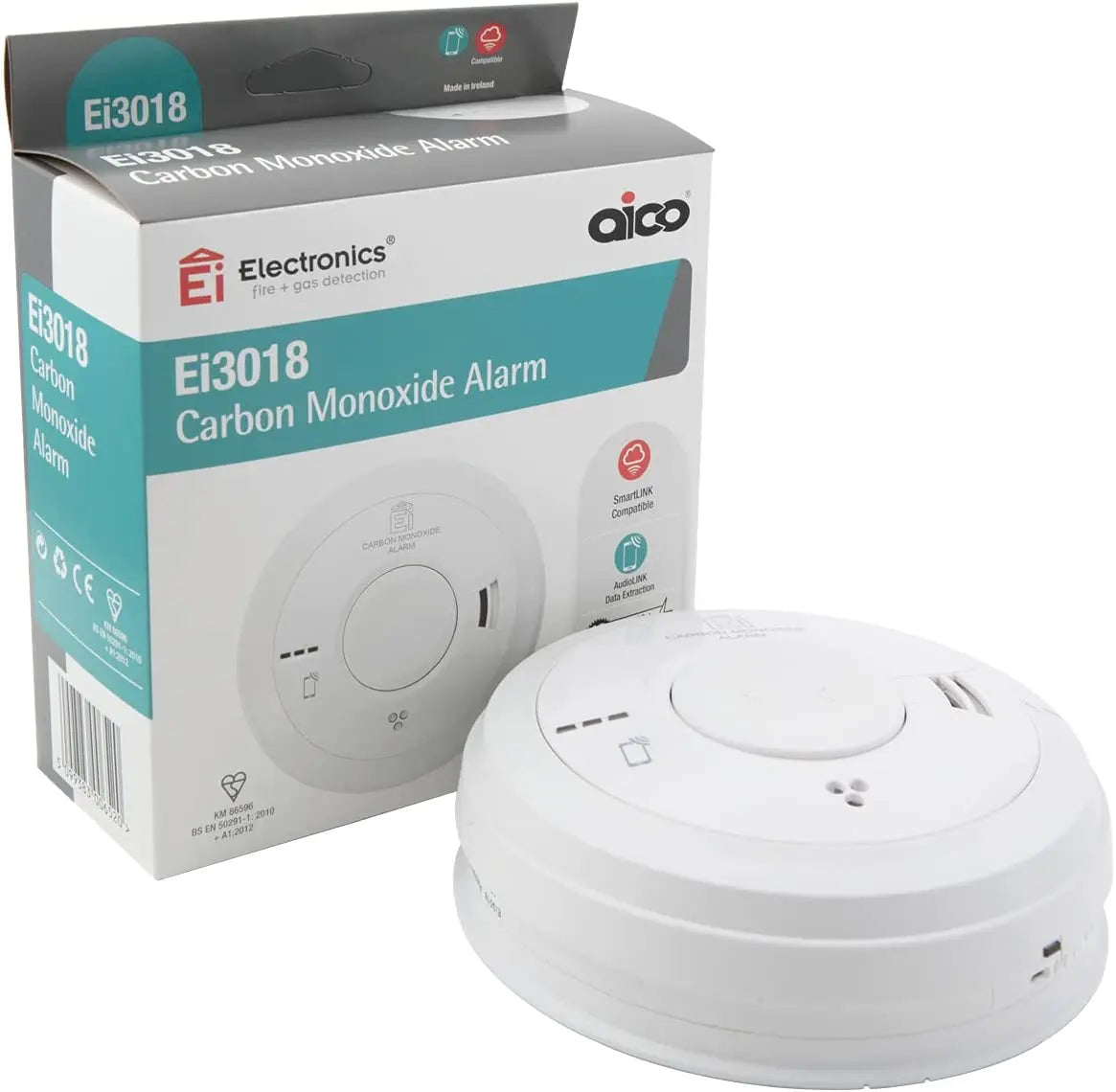 Aico Ei3018 Carbon Monoxide Alarm Interlinked With Battery Backup SmartLink Aico