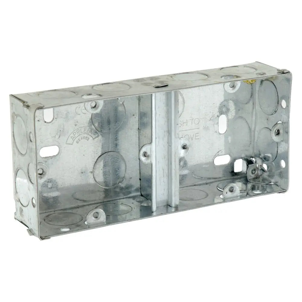25mm Dual Galvanised Steel Knockout Metal Back Box BG (British General)