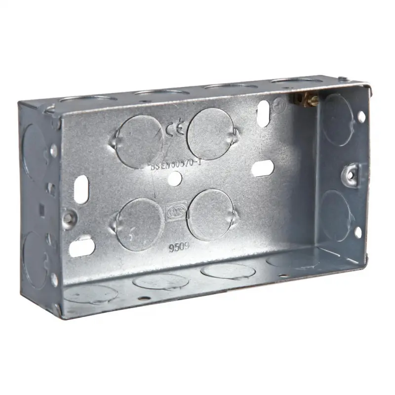 25mm Double Galvanised Steel Knockout Metal Back Box BG (British General)