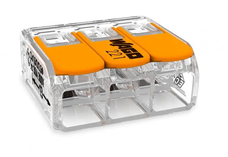 Wago 221-613 3x6mm Slim Lever Connector (30 Box) WAGO