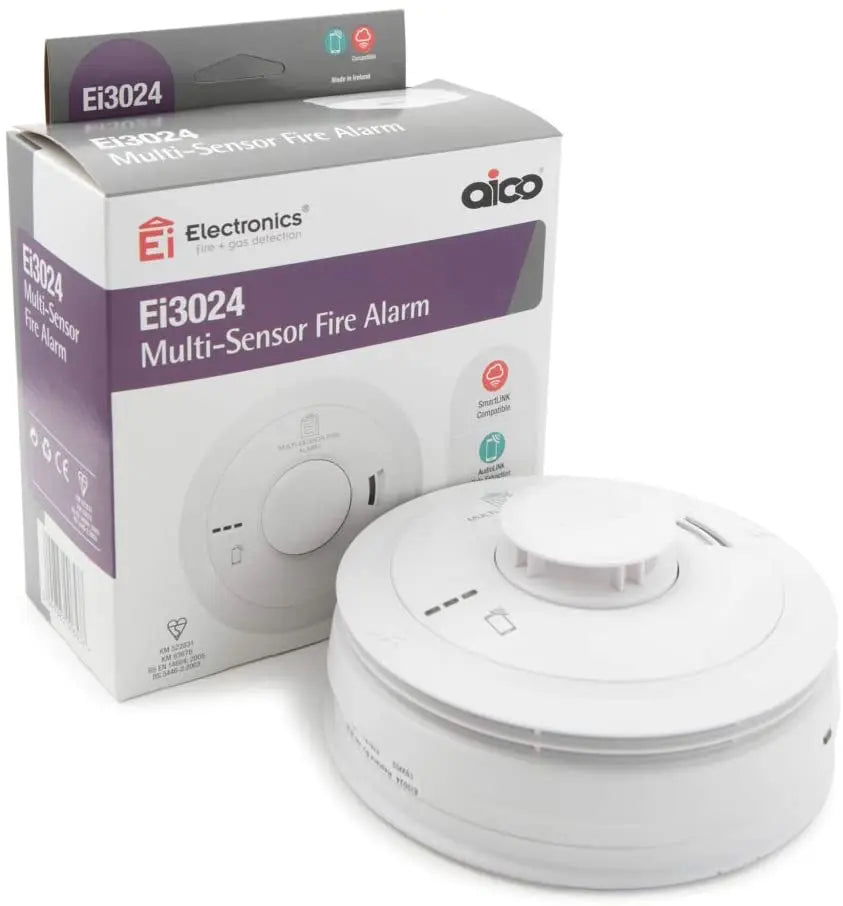 Aico EI3024 Optical and Heat Interlinked with Rechargeable Lithium Battery Backup Aico