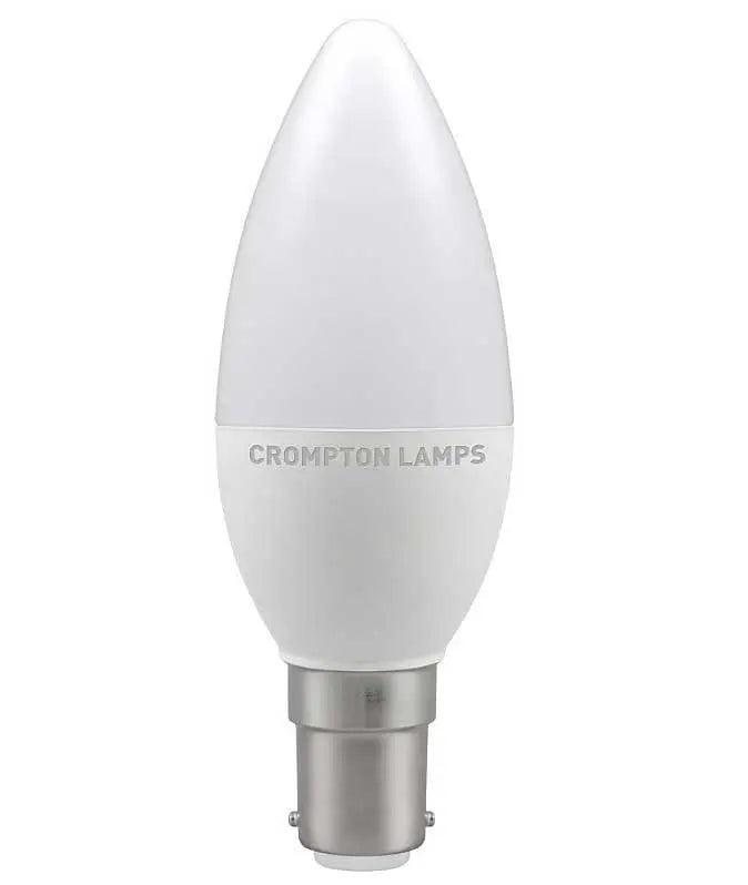 Crompton 5.5 Watt B15 LED Candle Bulb (Frosted) in Warm White Crompton