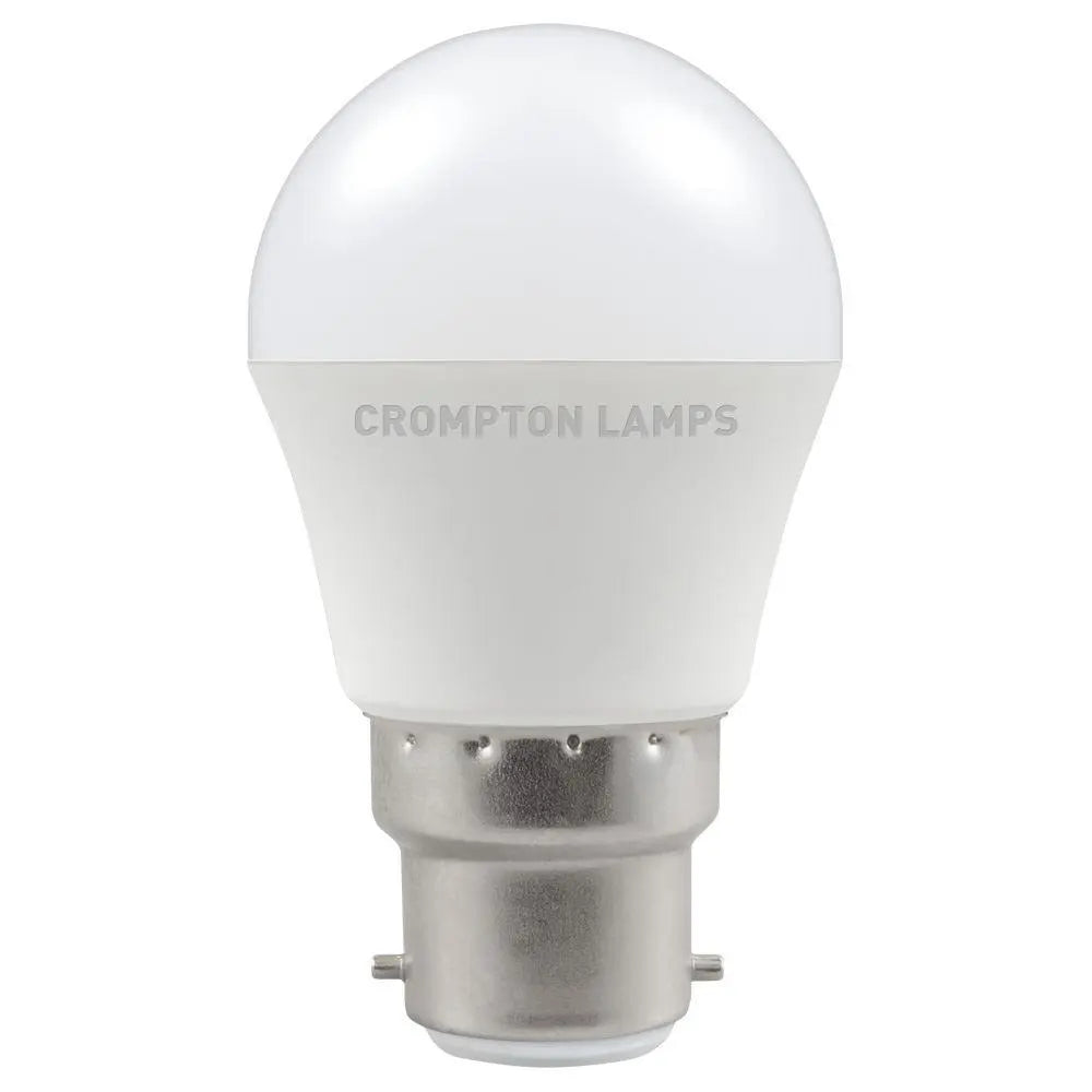 Crompton 5.5 Watt B22 LED Golf Ball Bulb (Frosted) in Daylight Crompton
