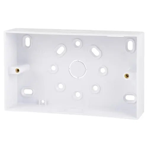 UniVolt 44mm Double Square Edge Conduit/Trunking Surface Mounting Pattress UniVolt