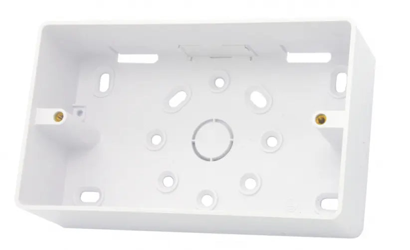 UniVolt 44mm Double Round Edge Conduit/Trunking Surface Mounting Pattress UniVolt