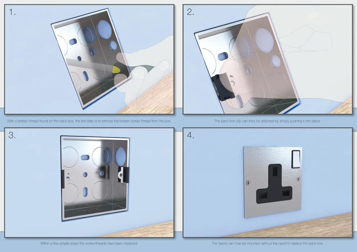 Back Box Repair Clip - 5 Pack Back Box Repair Clip