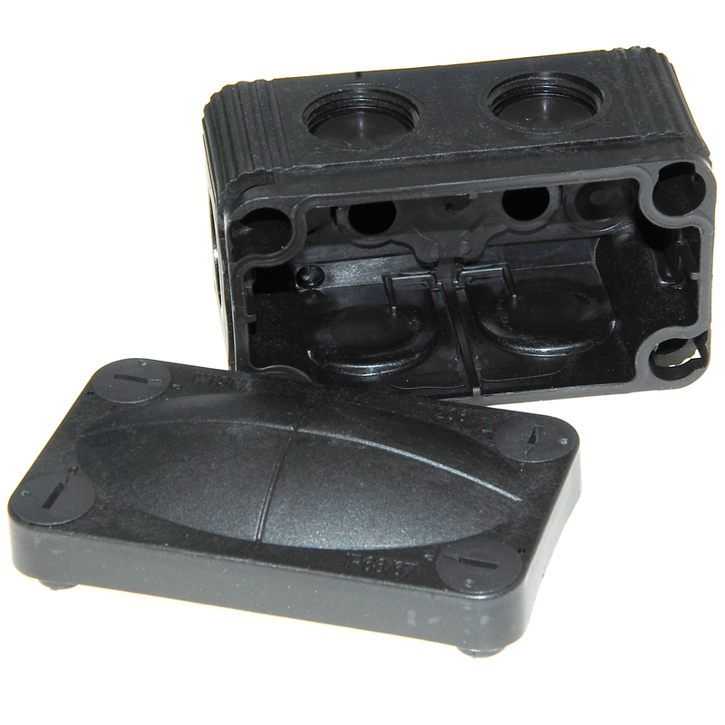 Wiska Box IP66/67 - LS0H 85 x 49 x 51mm - Black 32 Amp