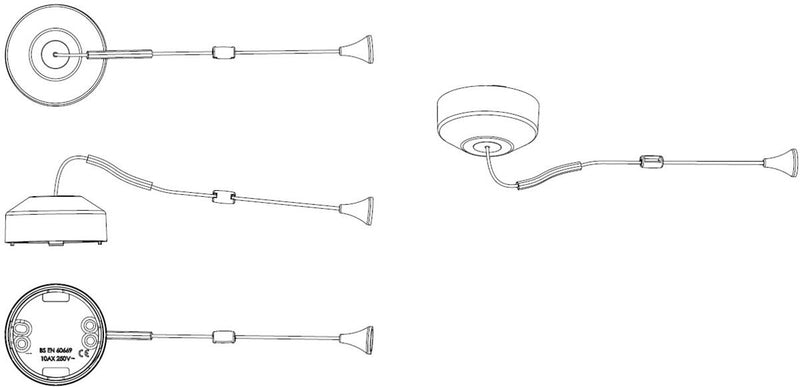 ML 10 Amp 2 Way Pull Switch - Satin Brushed Chrome