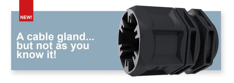 Wiska Trishot 20mm Gland & Locknut Black Pack of 10