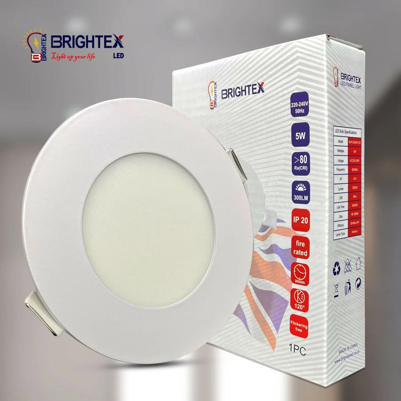 Brightex Led Panel Light 5w, recessed & cool white