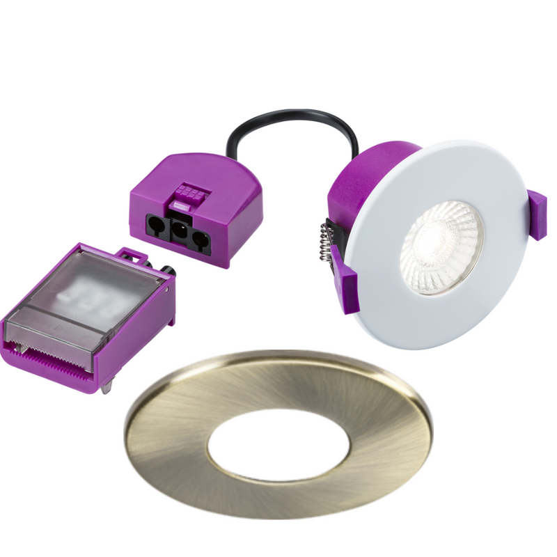 Knightsbridge Spektro LED Evo Fire Rated IP65 CCT Downlight Dimmable Recessed Spotlight SPEKEVF