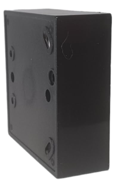 1 Gang Single Black Curved Edge Surface Pattress Back Box 32mm Deep