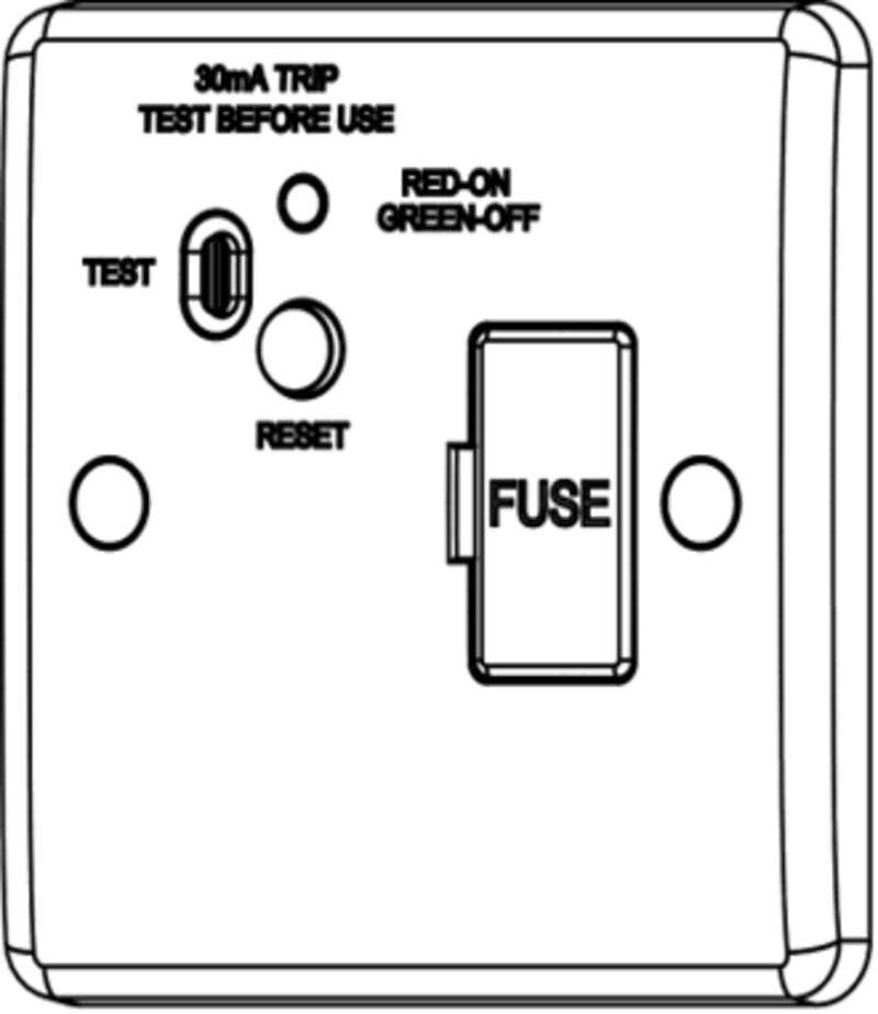 Knightsbridge 13A RCD Protected Fused Spur Unit (Type A) White - 30mA CU6RCD