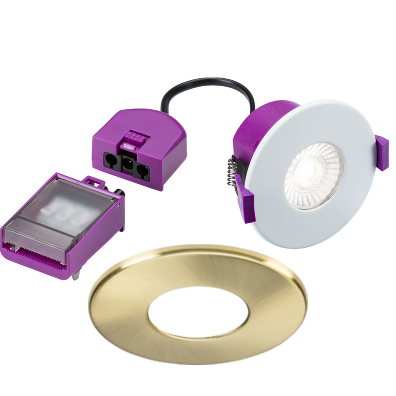 Knightsbridge Spektro LED Evo Fire Rated IP65 CCT Downlight Dimmable Recessed Spotlight SPEKEVF