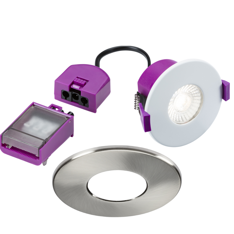 Knightsbridge Spektro LED Evo Fire Rated IP65 CCT Downlight Dimmable Recessed Spotlight SPEKEVF