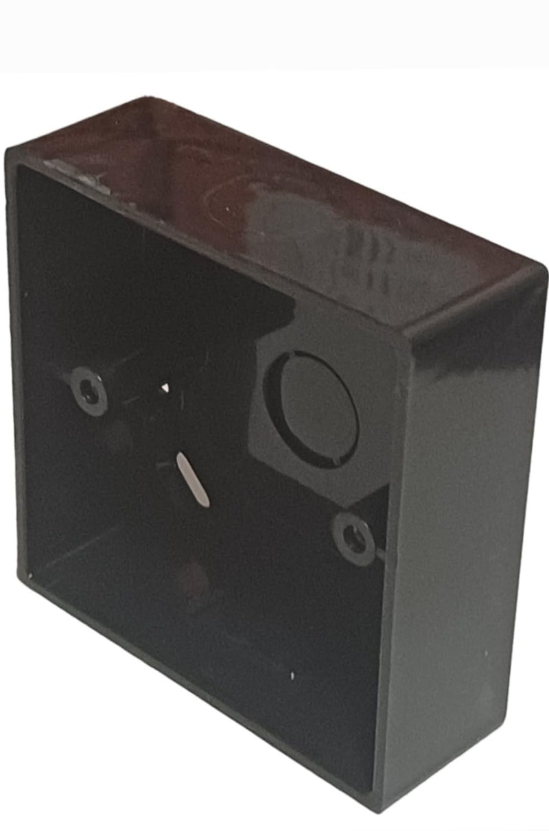 1 Gang Single Black Curved Edge Surface Pattress Back Box 32mm Deep