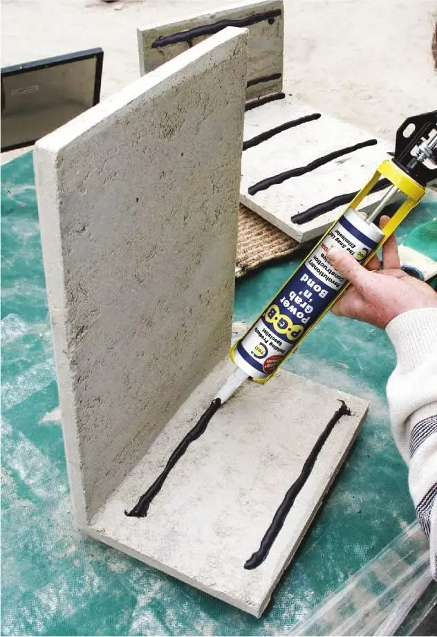 PGB Power Grab n Bond TRIBRID Technology Contact Adhesive - Strong Construction Bonding Adhesive - Glass Glue, Mirror Adhesive & Tile Adhesive Cartridge Black  - 290ml CT1