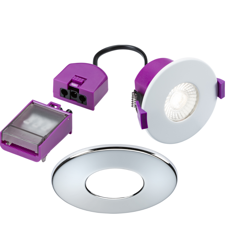 Knightsbridge Spektro LED Evo Fire Rated IP65 CCT Downlight Dimmable Recessed Spotlight SPEKEVF