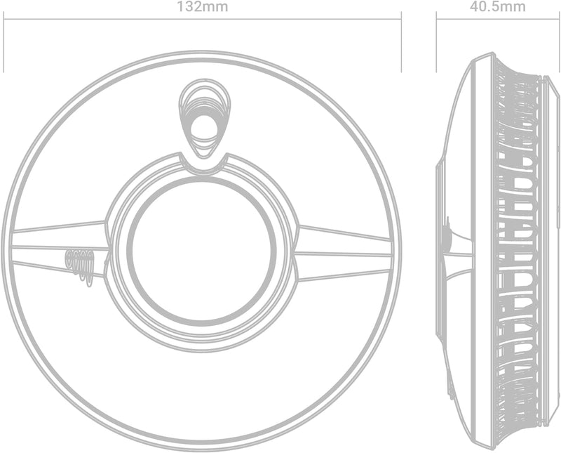 FireAngel Pro Connected Smart Kitchen Heat Alarm, Battery Powered with Wireless Interlink and 10 Year Life, FP1720W2-R