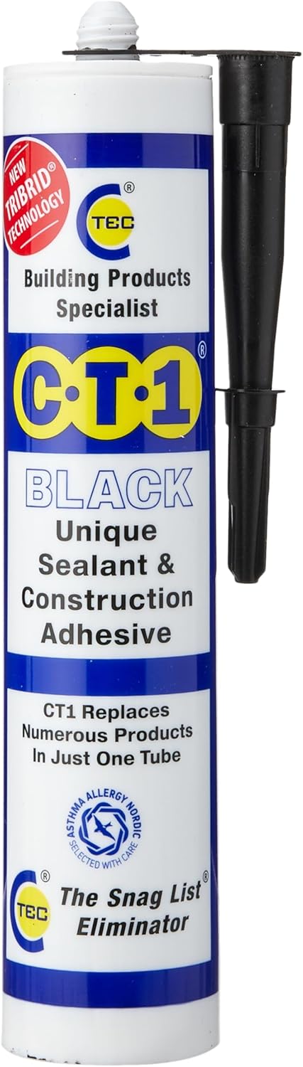 CT1 Adhesive & Sealant TRIBRID Multi-Purpose Sealant & Adhesive - Bathroom, Shower & Window Sealant - Odourless - Anti Mould Waterproofing Sealant Adhesive - Vibration Resistant & Flexible - 290ml