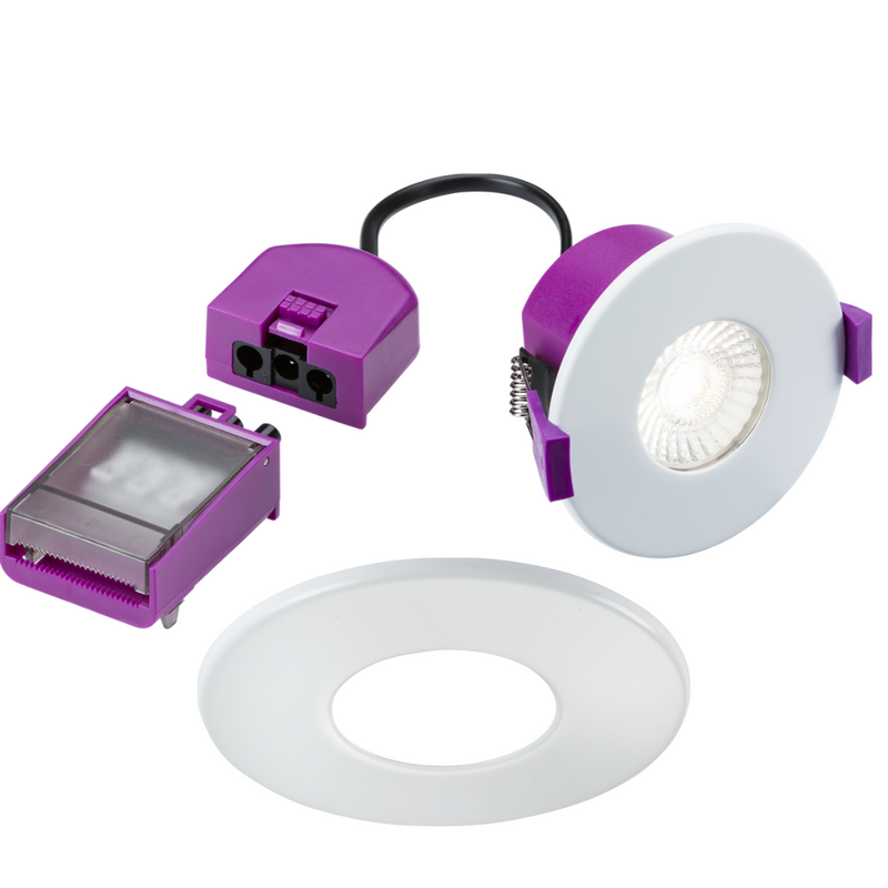 Knightsbridge Spektro LED Evo Fire Rated IP65 CCT Downlight Dimmable Recessed Spotlight SPEKEVF