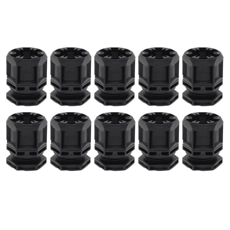 Wiska Trishot 20mm Gland & Locknut Black Pack of 10