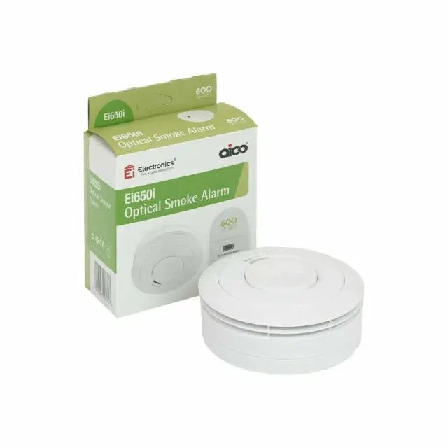 Aico EI650i Mains Powered Ionisation Smoke Alarm with 10-Year Backup Battery Aico