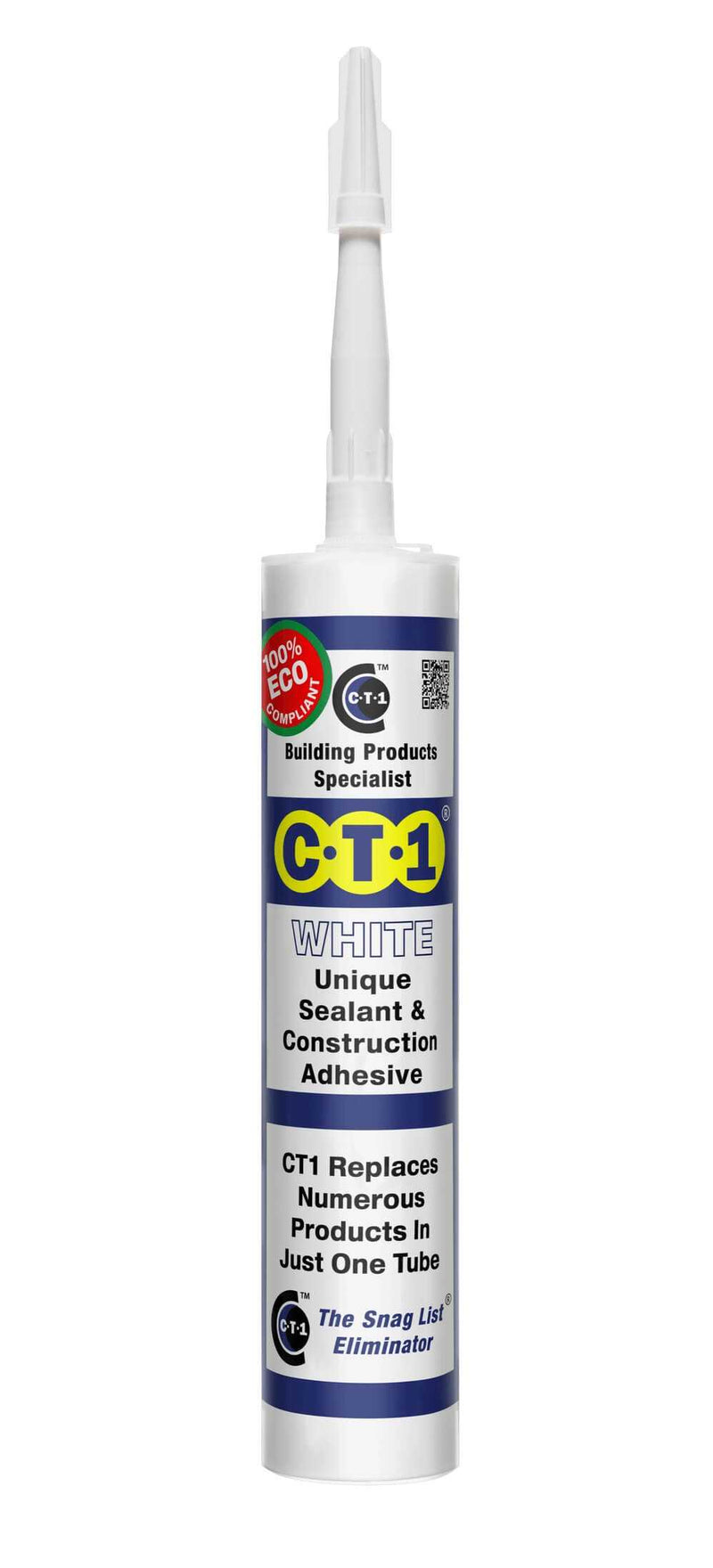 CT1 Adhesive & Sealant TRIBRID Multi-Purpose Sealant & Adhesive - Bathroom, Shower & Window Sealant - Odourless - Anti Mould Waterproofing Sealant Adhesive - Vibration Resistant & Flexible - 290ml