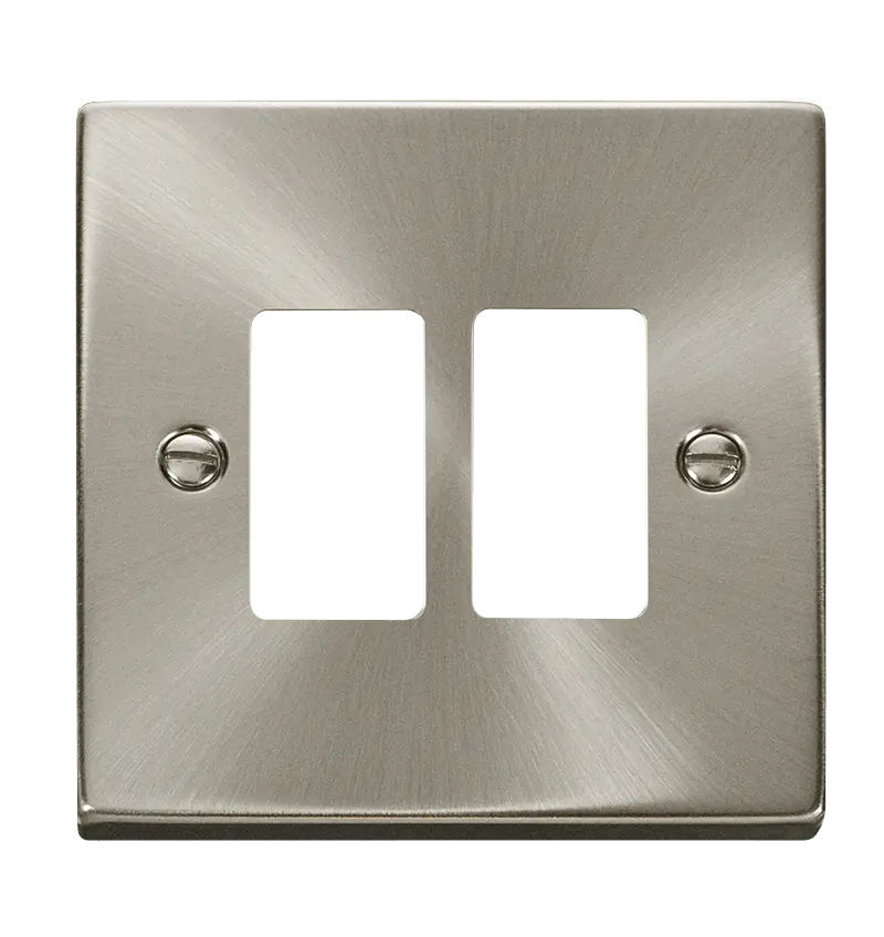 Click GridPro 2 Gang GridPro Frontplate - Satin Chrome – VPSC20402