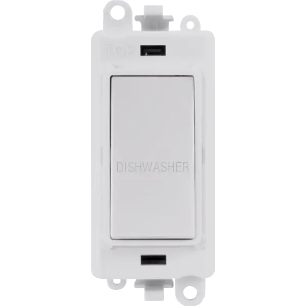 Click GridPro 20AX Double Pole Switch Module - Polar White - Dishwasher – GM2018PW-DW