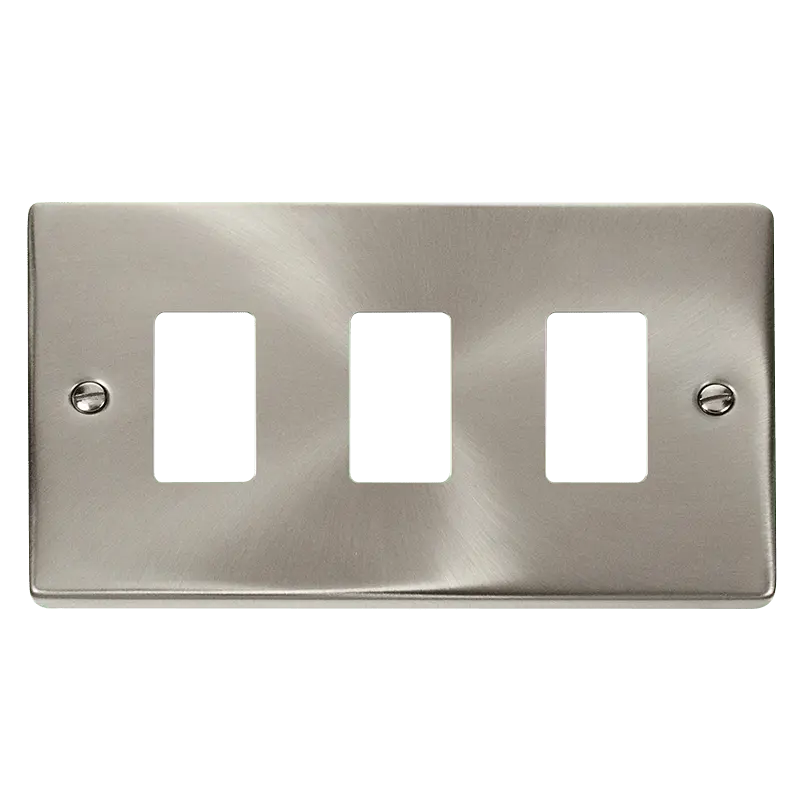 Click GridPro 3 Gang GridPro Frontplate - Satin Chrome – VPSC20403