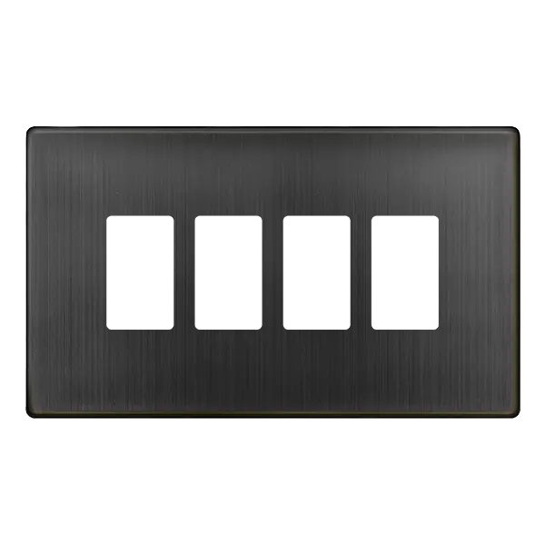 Click GridPro 4 GANG GRIDPRO COVER PLATE - MATT BRONZE – SCP20404BZ