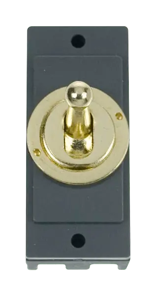 Click MiniGrid 10AX Intermediate Toggle Switch Module - Brass – MD9125BR