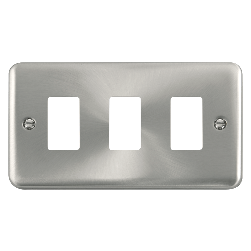 Click GridPro 3 Gang GridPro Frontplate - Satin Chrome – DPSC20403