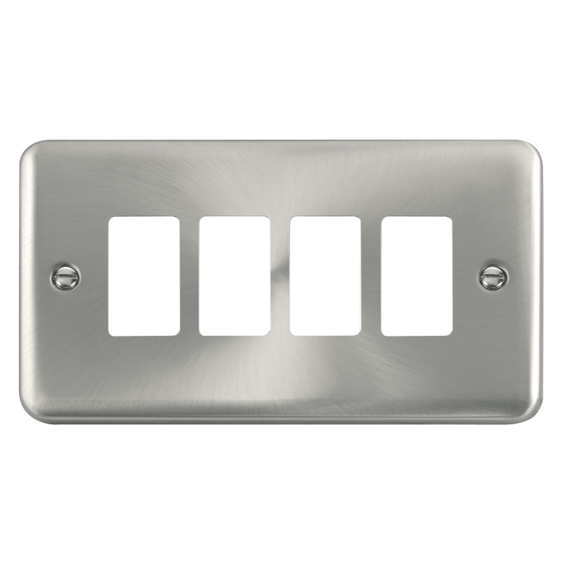 Click GridPro 4 Gang GridPro Frontplate - Satin Chrome – DPSC20404