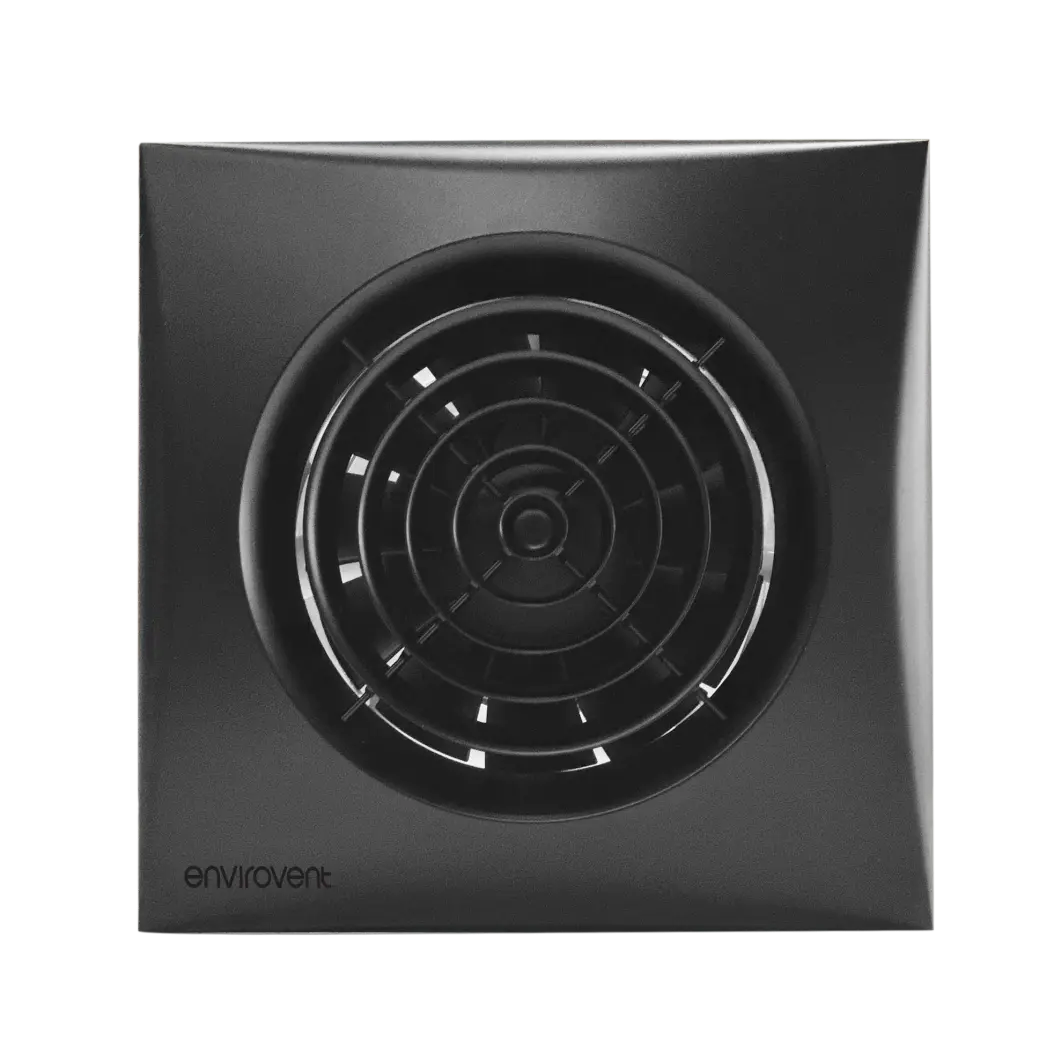 Envirovent SIL100T-B 100mm Black Ultra Quiet Extractor Fan with Timer Envirovent