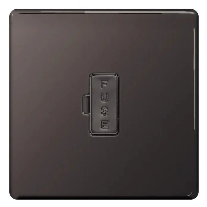 BG Nexus Screwless Flat Plate Black Nickel Switches and Sockets Black Inserts Full Range BG Nexus