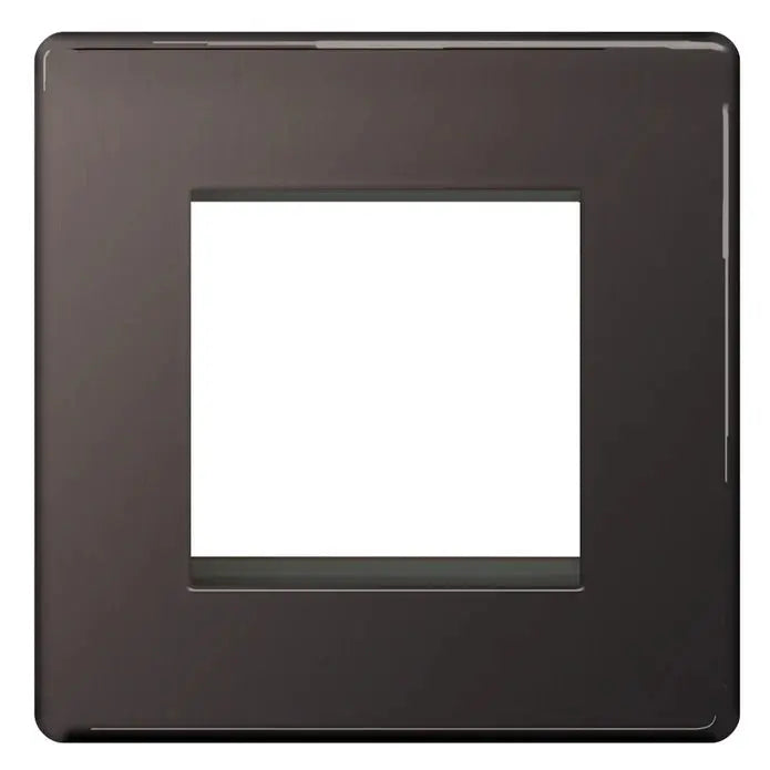 BG Nexus Screwless Flat Plate Black Nickel Switches and Sockets Black Inserts Full Range BG Nexus