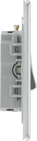 BG Nexus Screwless Flat Plate Brushed Steel Triple Light Switch FBS43 10Amp