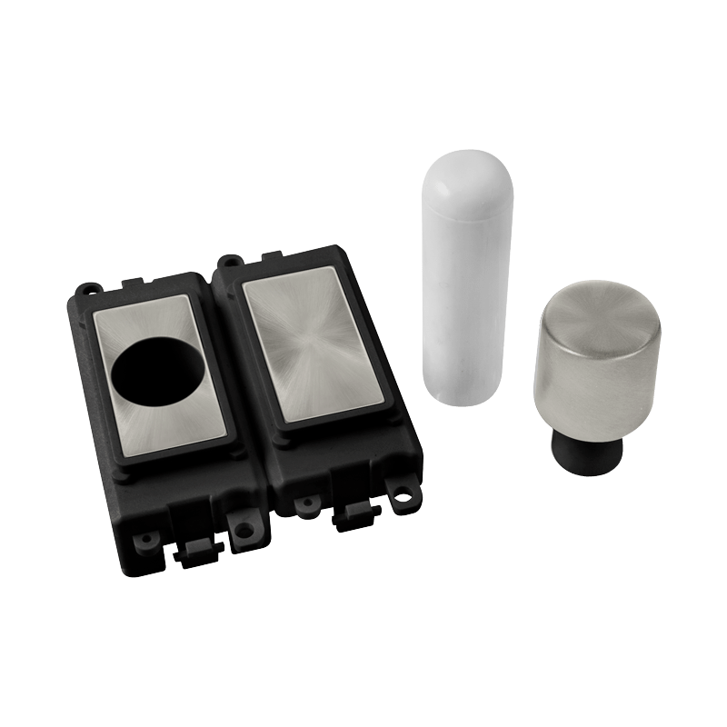 Click GridPro 2 Module Dimmer Mounting Kit - Black - Satin Chrome – GM150BKSC