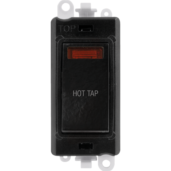 Click GridPro 20AX Double Pole Switch With Neon Module - Black - Hot Tap – GM2018NBK-HT