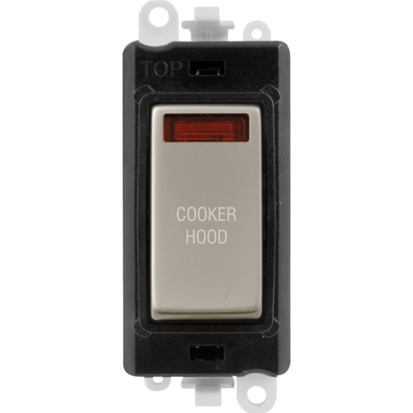 Click GridPro 20AX Double Pole Switch With Neon Module - Black - Pearl Nickel - Cooker Hood – GM2018NBKPN-CH