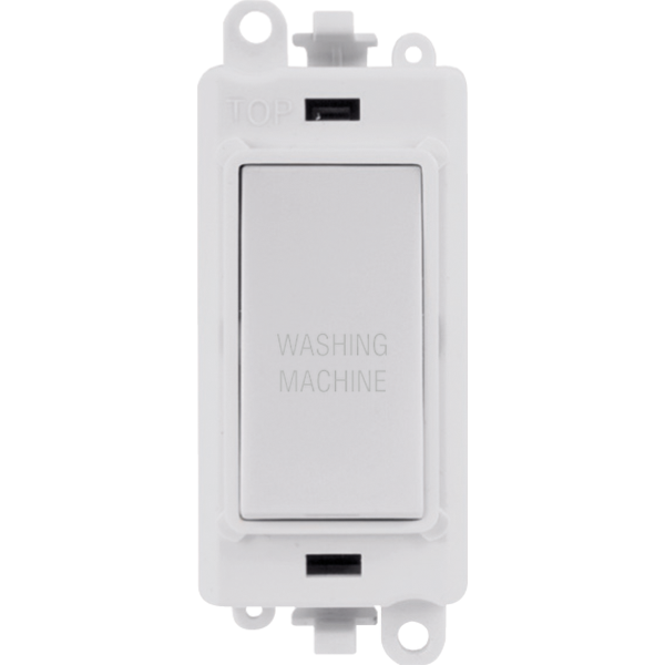Click GridPro 20AX Double Pole Switch Module - Polar White - Washing Machine – GM2018PW-WM