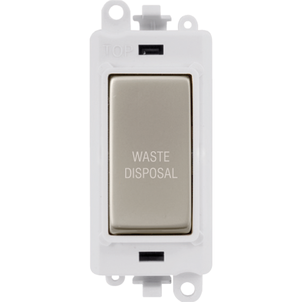 Click GridPro 20AX Double Pole Switch Module - Polar White - Pearl Nickel - Waste Disposal – GM2018PWPN-WD